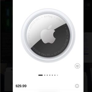 Apple AirTag in White and Silver Finish 2nd Generation